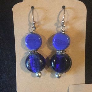 Cobalt Blue Bead Earrings